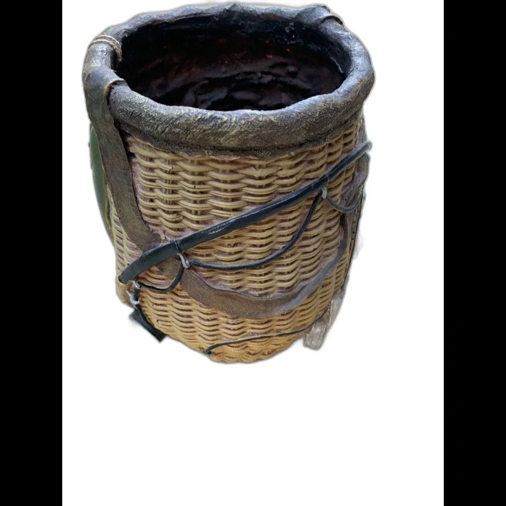 Vintage Fishing Theme Ceramic Multi Purpose Jar Container Decor 8